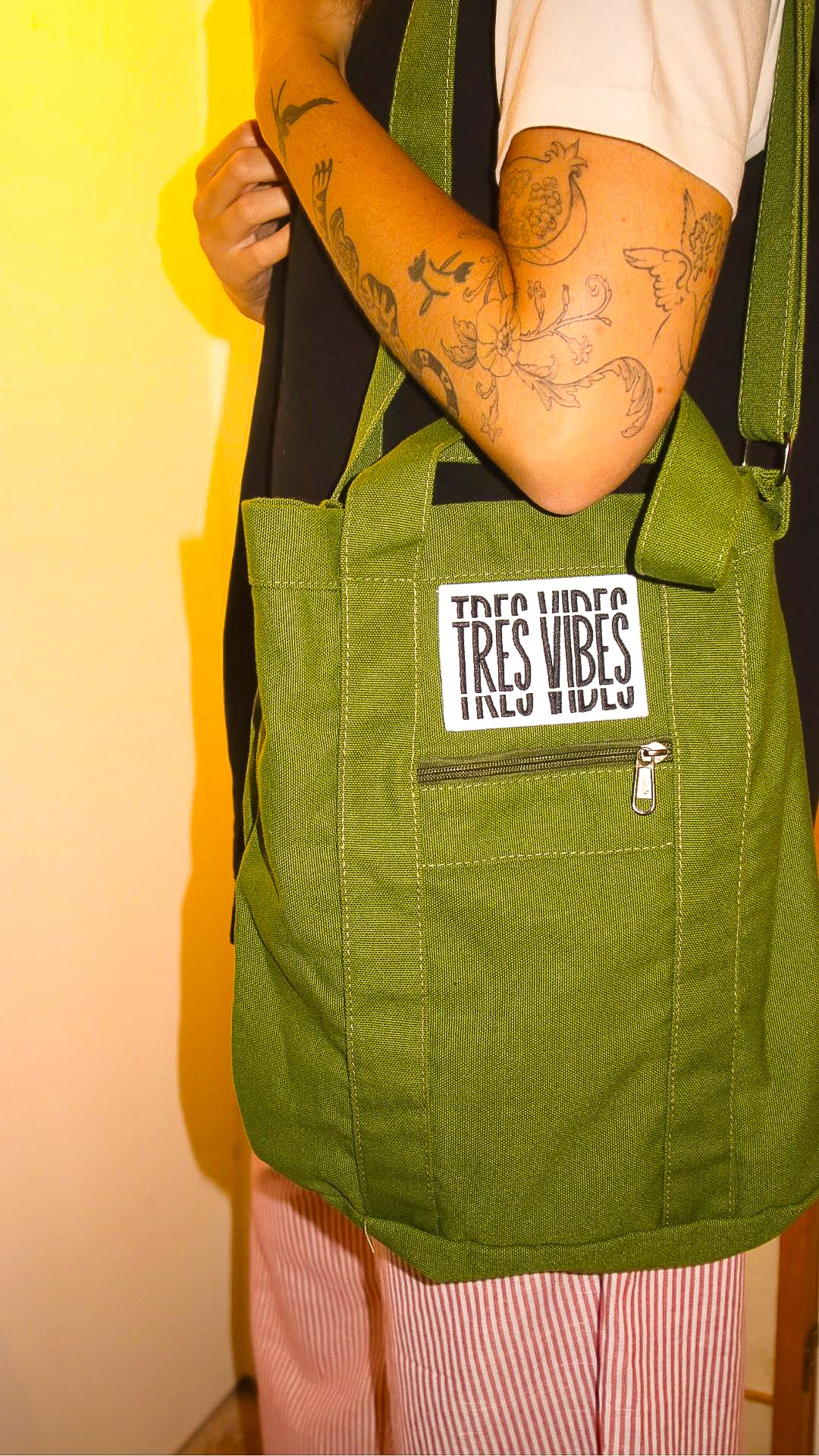 Minimal Vibes - Green Canvas Bag