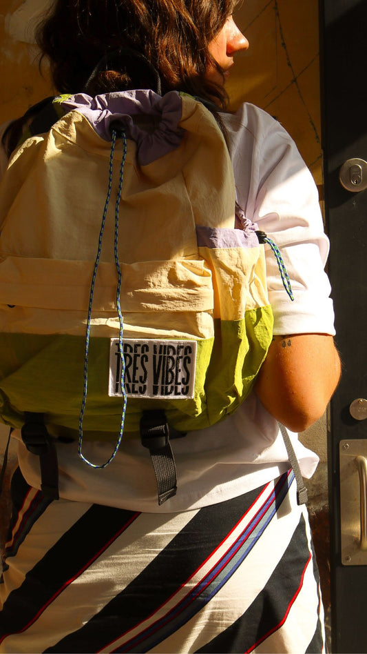 Minimal Vibes - Green and Purple Rucksack