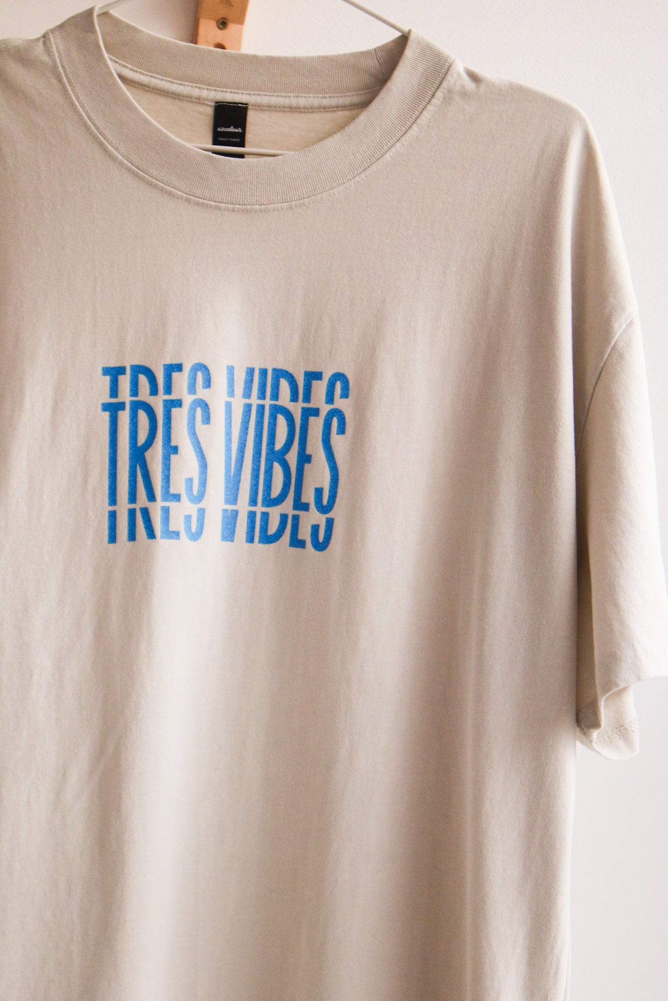 Tres Vibes - Blue Print Oversized T-Shirt