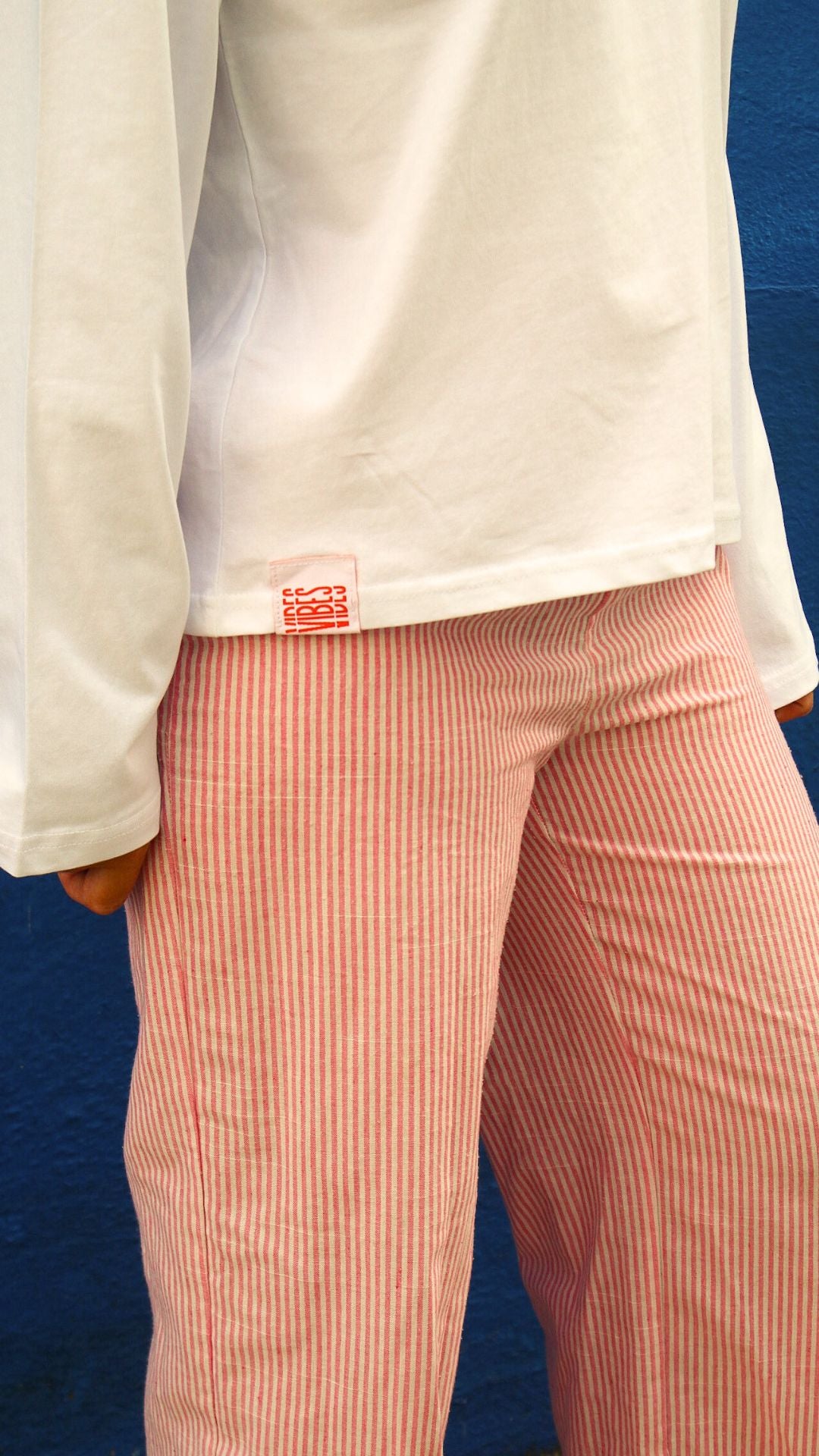 Tres Vibes - Women's Pink Striped Trousers