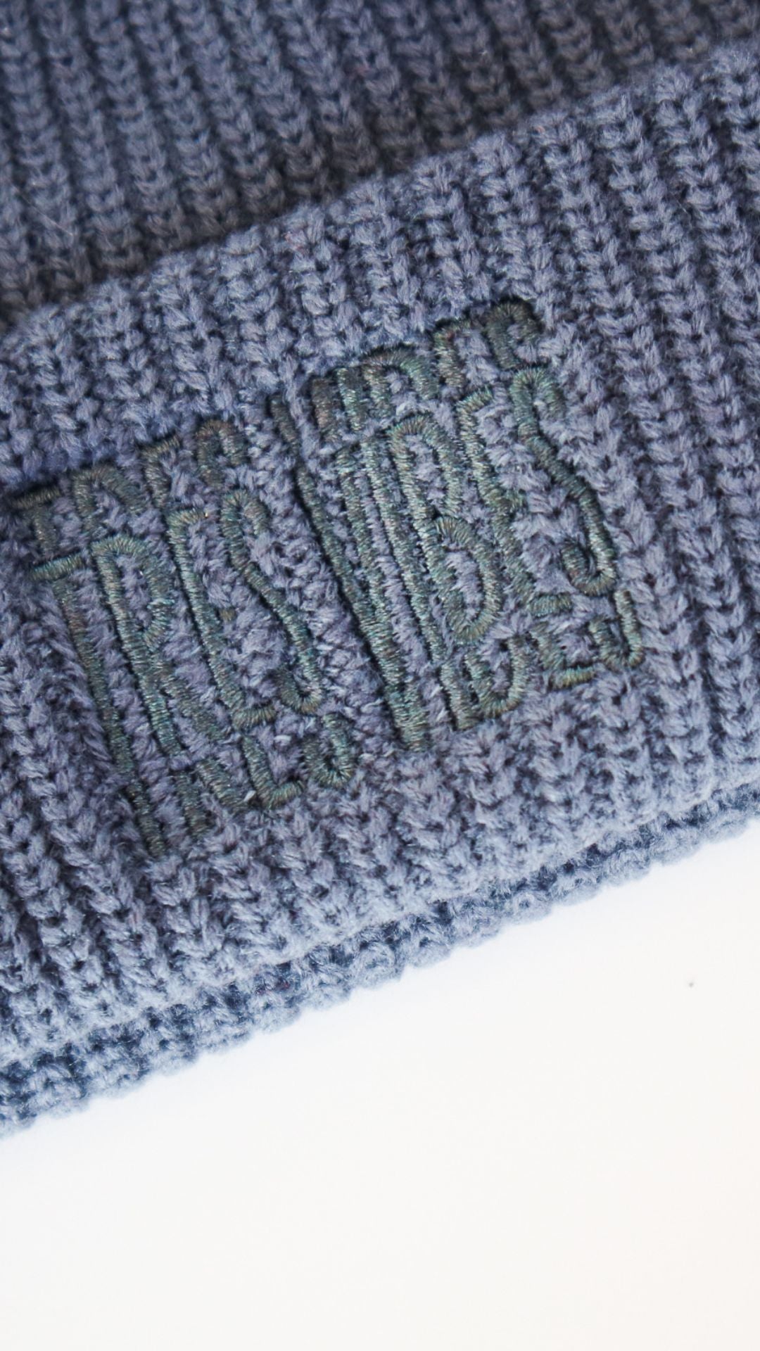 Tres Vibes - Knit Beanie Black Embroidery